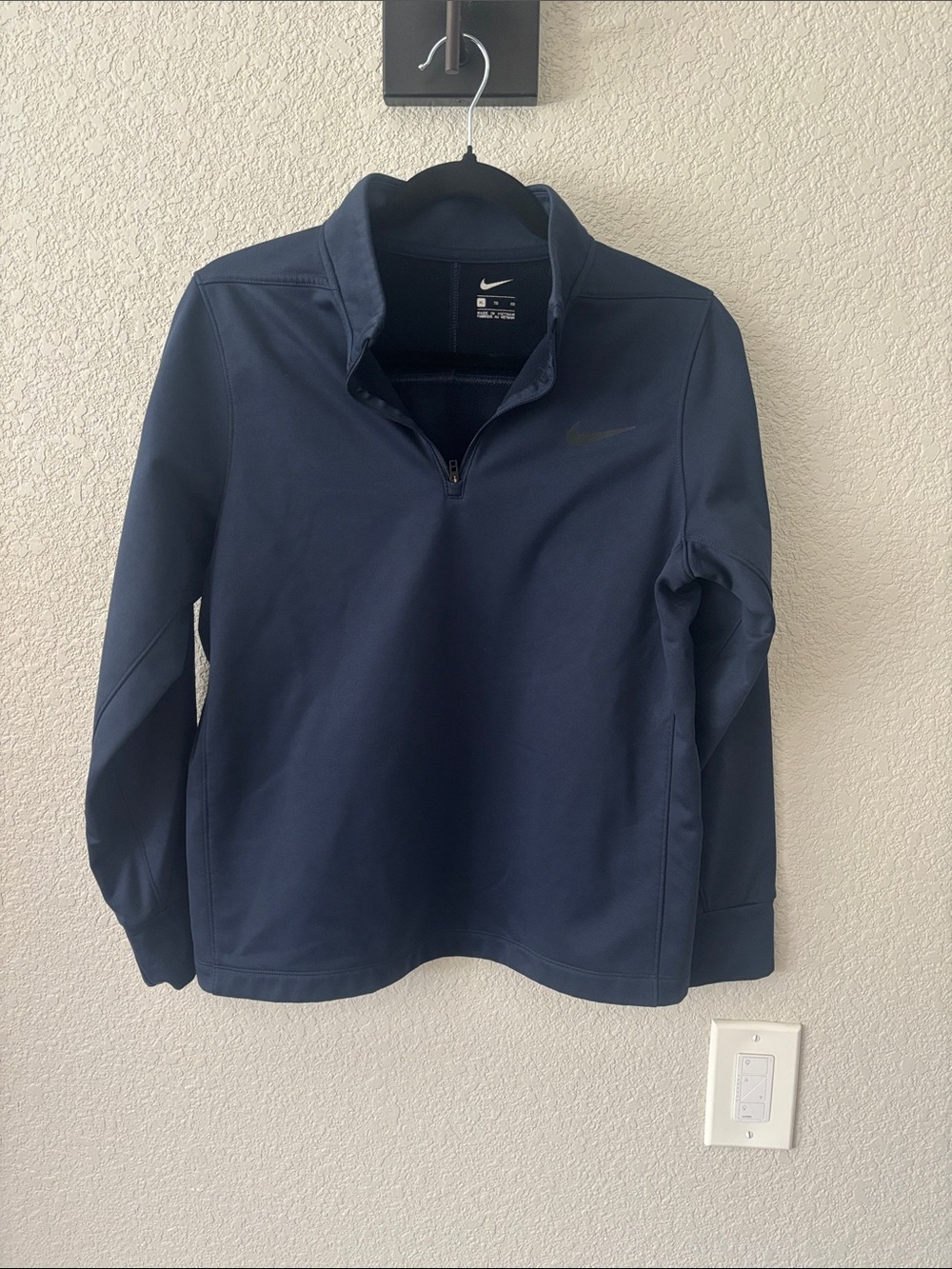 Boys’ Nike Navy Half-Zip Performance Pullover Jacket